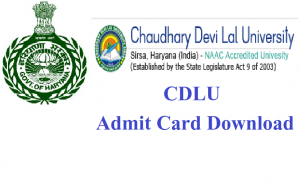 CDLU admit card