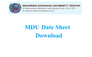 MDU date sheet